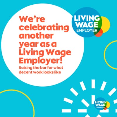 We're celebrating another year as a Living Wage Employer! Raising the bar for what decent work looks like.